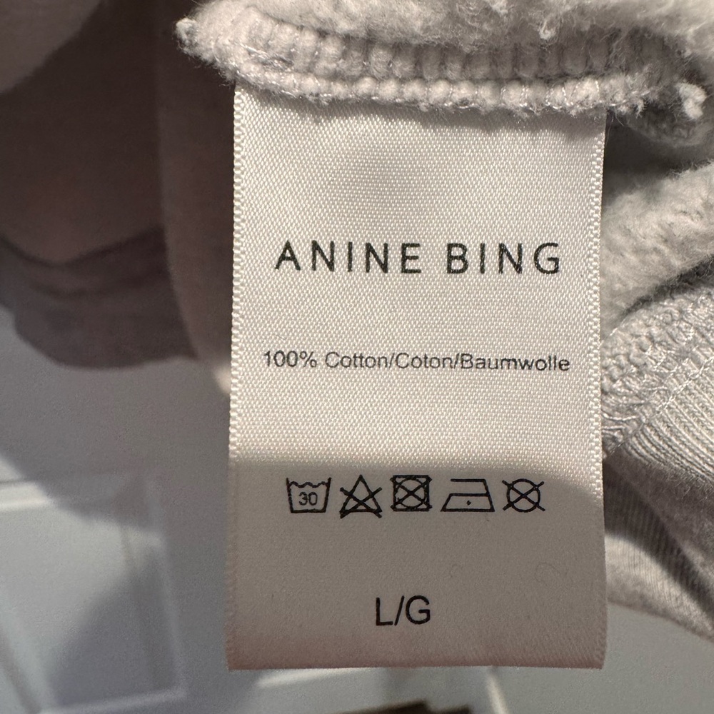 Auth.💙 ANINE Bing RARE Tyler Crewneck in “Heather Gray” Size Large 🩶💙 - Picture 11 of 14